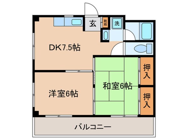 サンハイツ梶山の物件間取画像